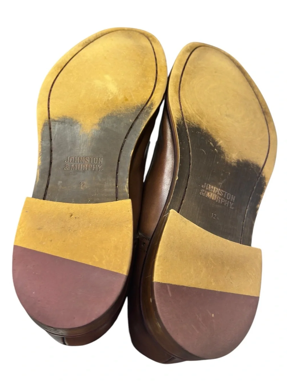 Johnston & Murphy 1850 Leather Double Monk Strap Loafers Dress Shoes Size 12
